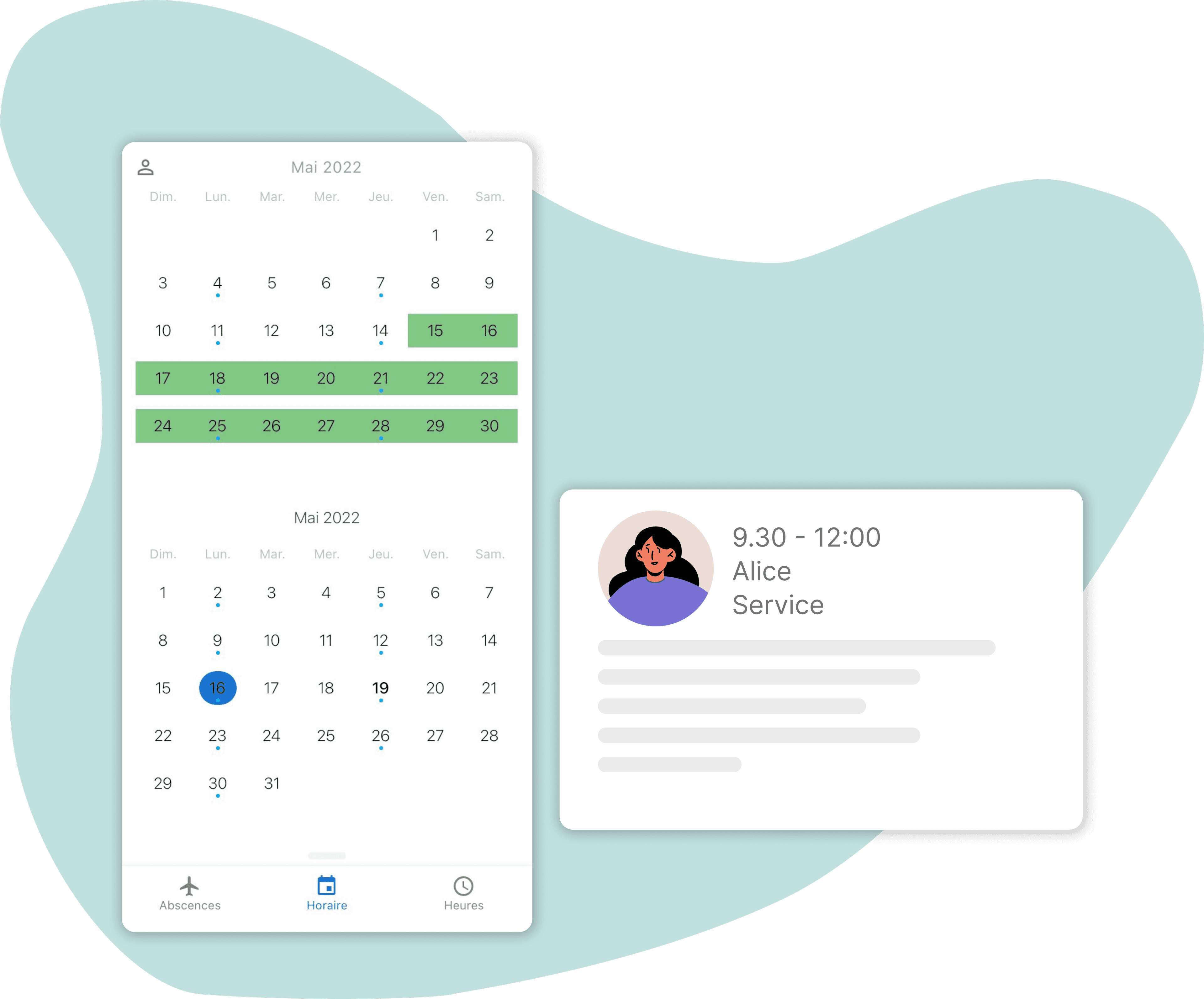 Scheduling illustration